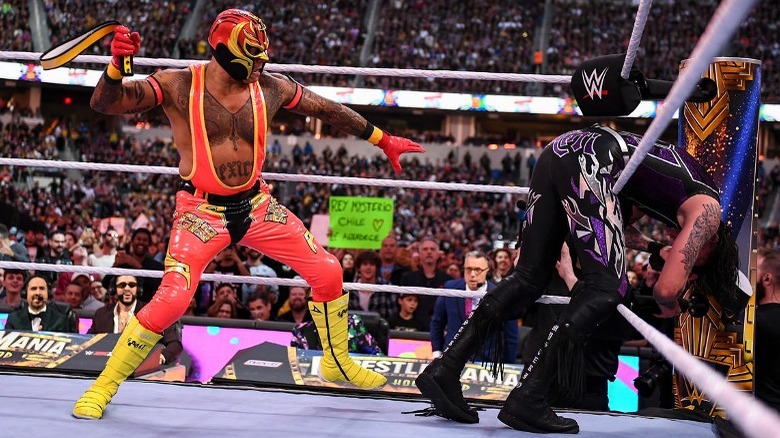 Rey Mysterio Spanks Dominik At WrestleMania 39