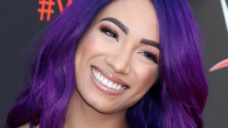 Sasha Banks smiling