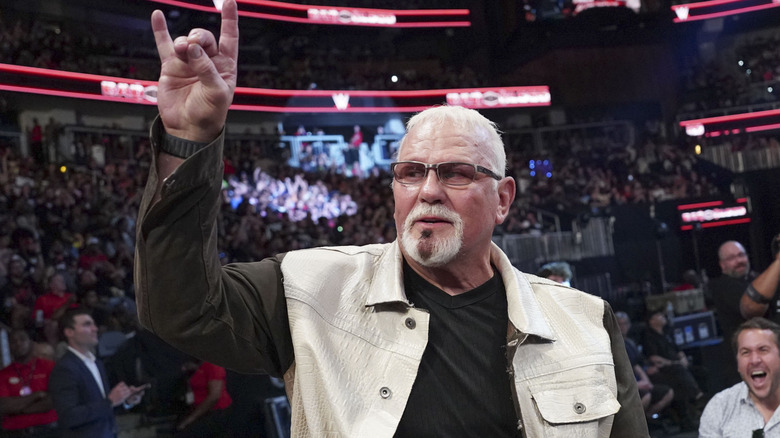 Scott Steiner in the audience during WWE Bad Blood