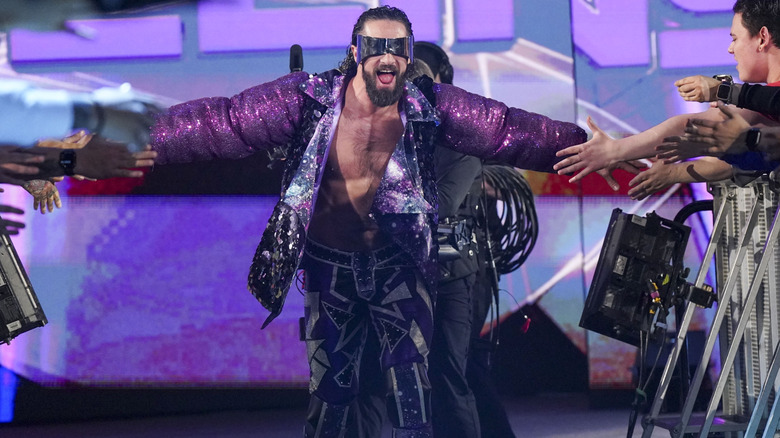 Seth Rollins making his entrance