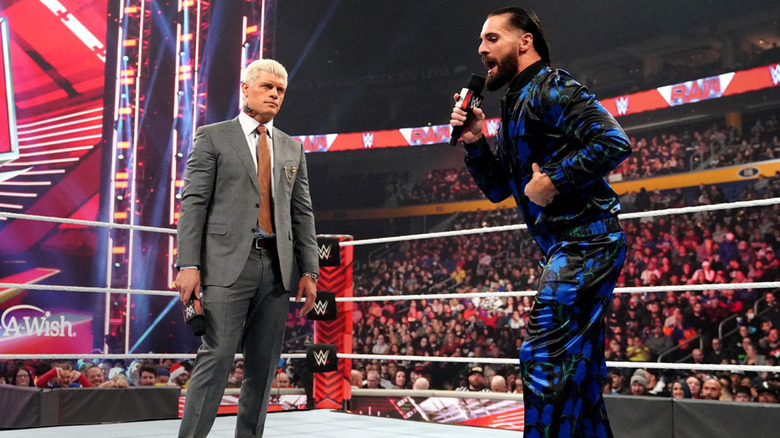 Cody Rhodes and Seth Rollins on "Raw"