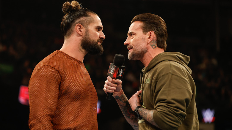 Seth Rollins and CM Punk on WWE Raw