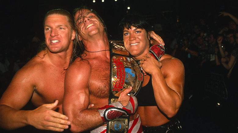 Shawn Michaels Chyna HHH smiling