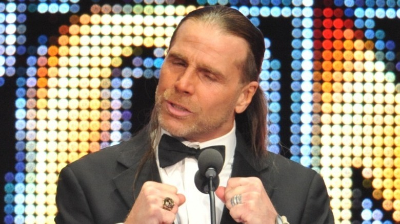 Shawn Michaels uses his fists to get his point across