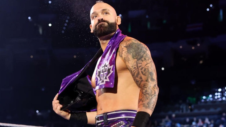 "WWE NXT's" Shawn Spears stands in the ring and looks to the crowd before a match.