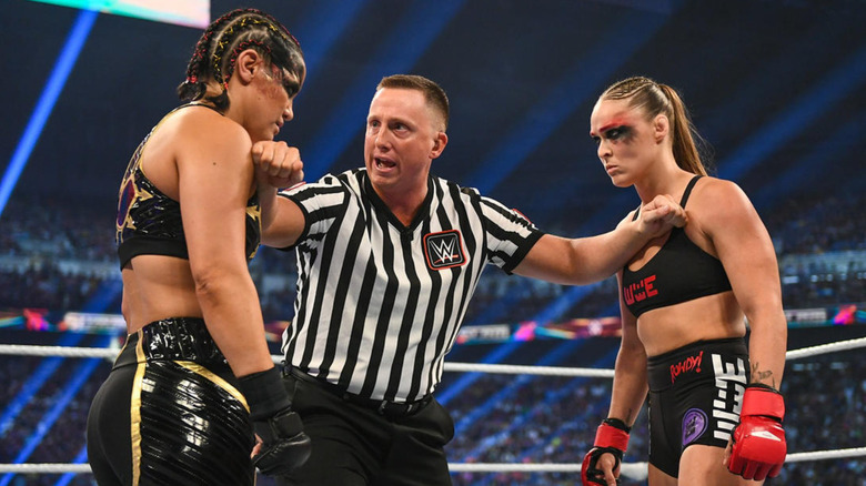 Shayna Baszler and Ronda Rousey ready to wrestle