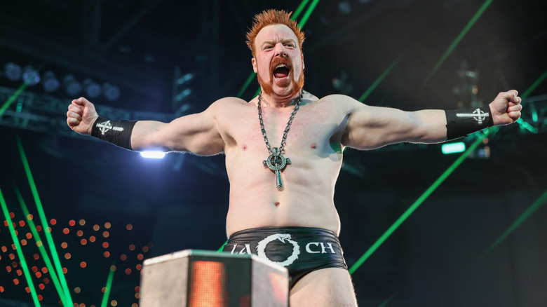 Sheamus posing during his entrance