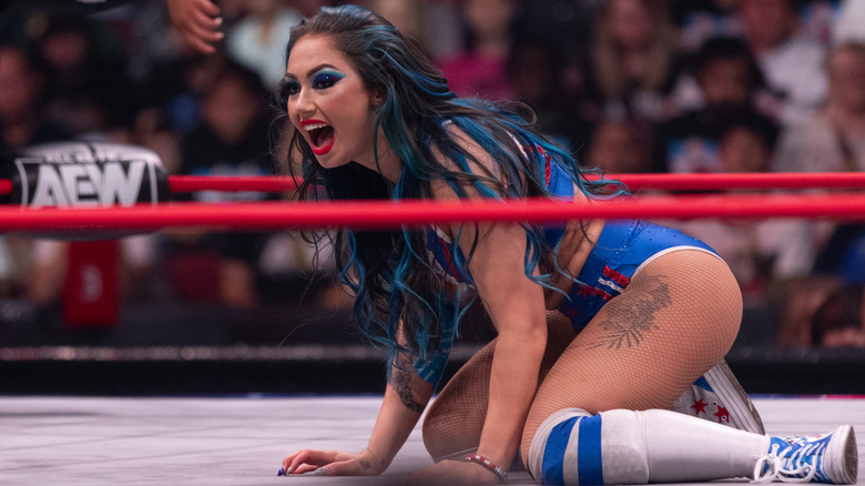 Skye Blue during her AEW Collision Match