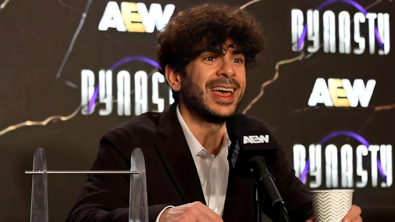 Tony Khan at a press conference