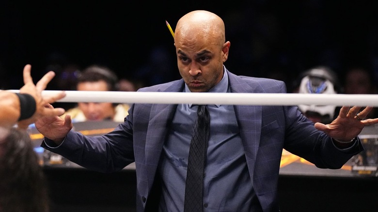 Sonjay Dutt ringside in AEW