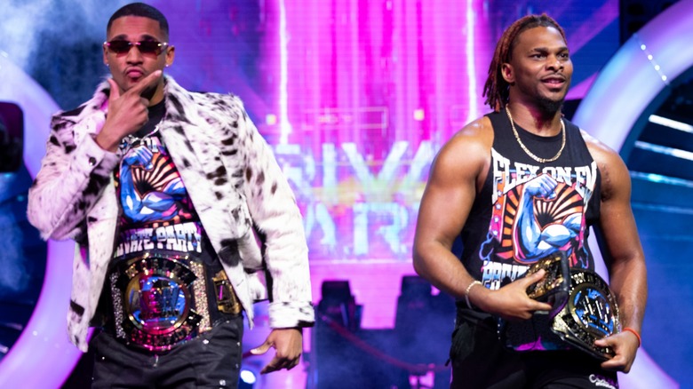 AEW World Tag Team Champions Private Party (Isiah Kassidy and Marc Quen)