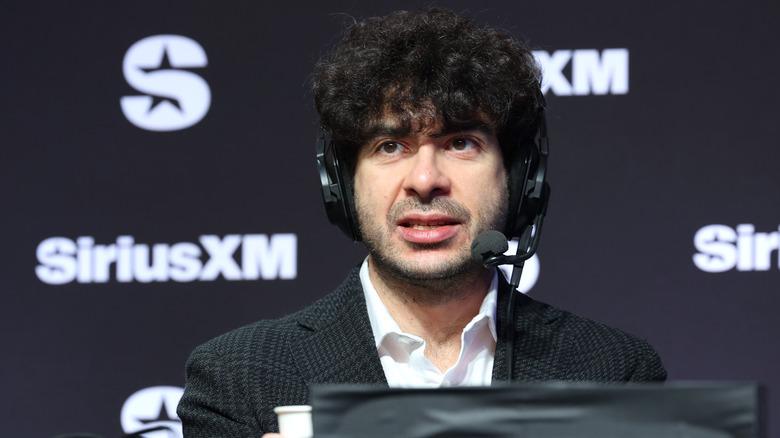 Tony Khan on headset