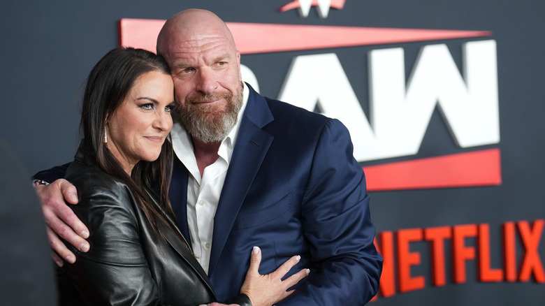 Stephanie McMahon with husband and WWE CCO Paul 