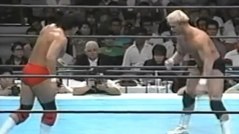 Steve Austin and Keiji Muto in the ring