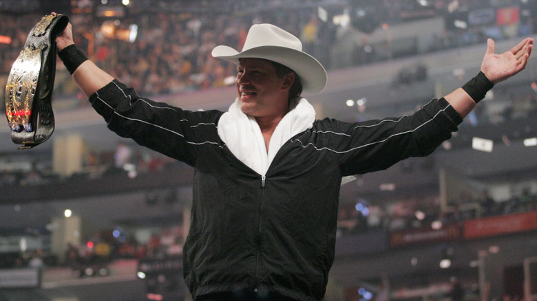 JBL smiling and posing with a title