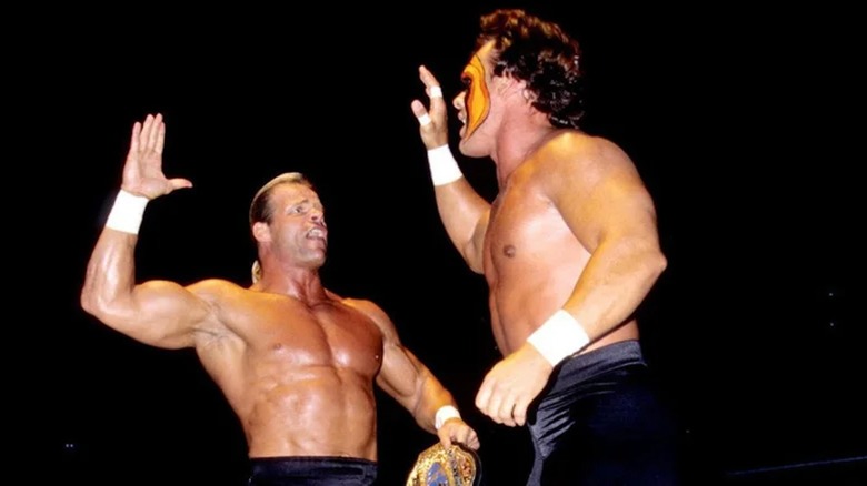 Sting and Lex Luger share a high five 