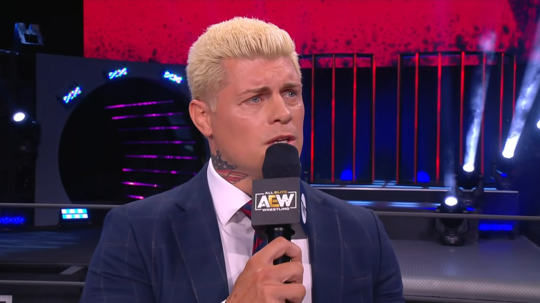 Cody Rhodes cries during promo