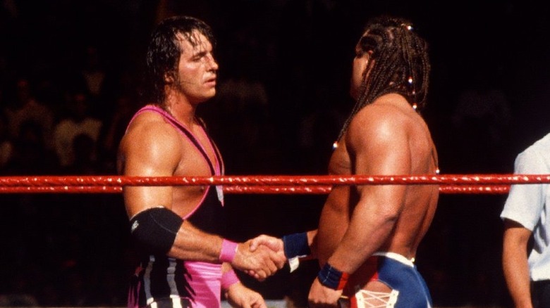 Bret Hart shakes Davey Boy's hand