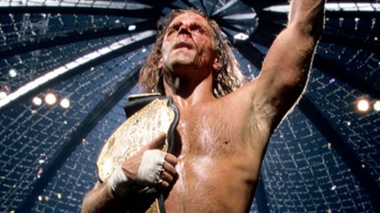 Shawn Michaels inside the Elimination Chamber