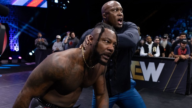 Bobby Lashley attacking Swerve Strickland on "AEW Dynamite."