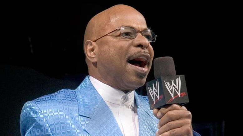 Teddy Long on WWE mic