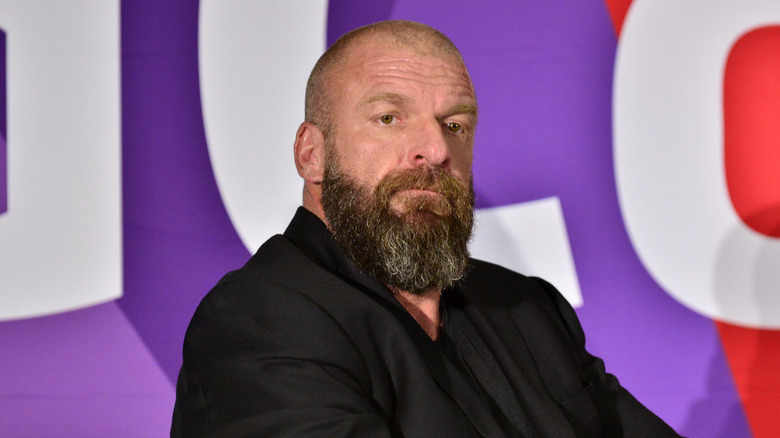 Triple H stares off