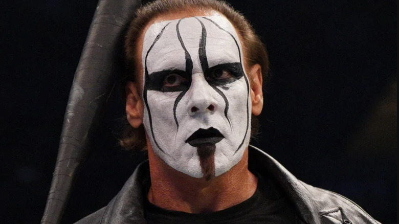 Sting standing in the ring