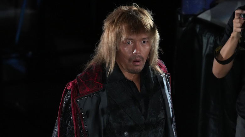 Tetsuya Naito staring