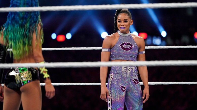 Bianca Belair (and Sasha Banks) crying