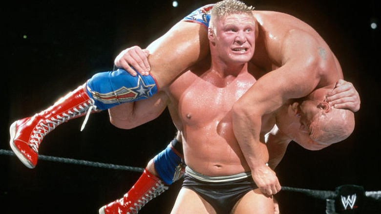 Brock Lesnar F5's Kurt Angle