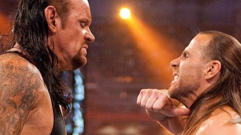 Undertaker and Shawn Michaels face off