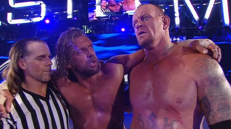 Shawn Michaels, Triple H and The Undertaker together