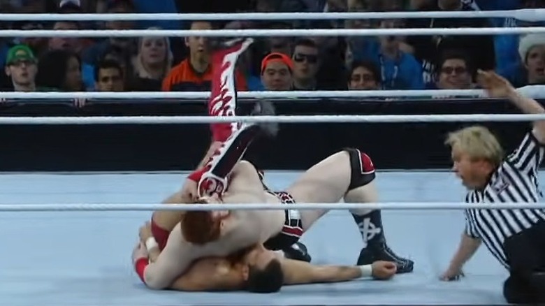 Sheamus pinning Daniel Bryan