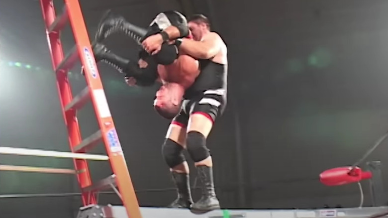 Kevin Steen delivers the package piledriver to Mark Briscoe