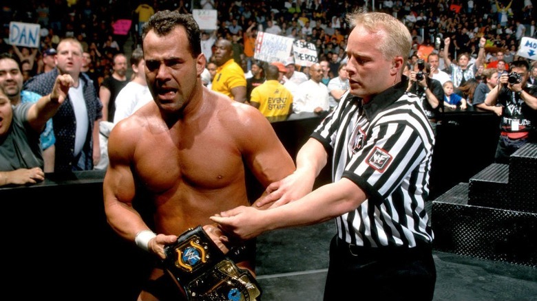 Dean Malenko holds WWF Light Heavyweight Title