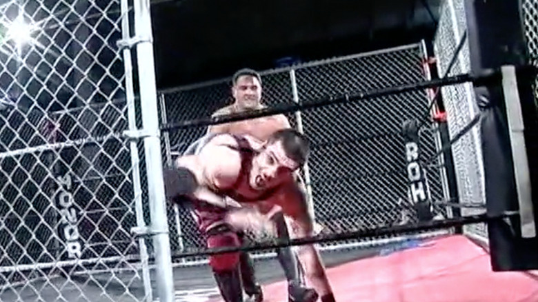 Joe prevents Jay Briscoe from escaping