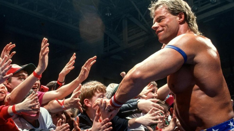 Lex Luger greeting the fans