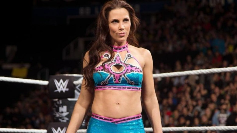 Mickie James in a WWE ring