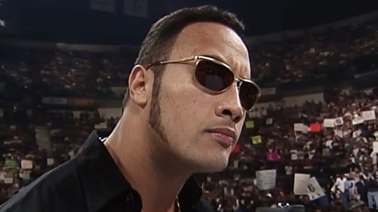 The Rock wearing sunglasses