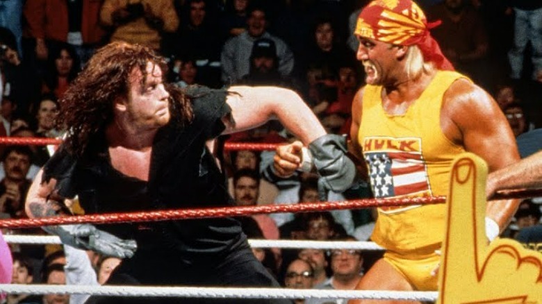 Undertaker and Hulk Hogan in the 1992 Royal Rumble