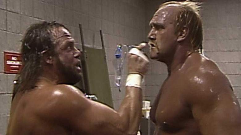 Savage confronts Hogan backstage