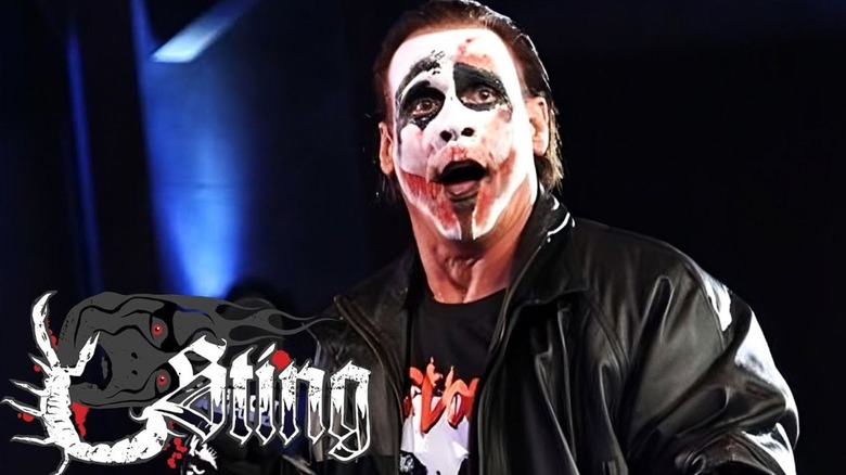 Sting is photographed in his "Joker" face paint during his time with TNA