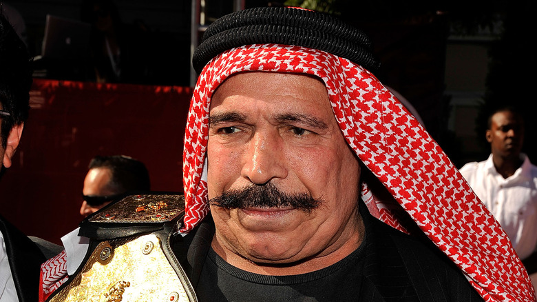 The Iron Sheik with gold on his shoulder