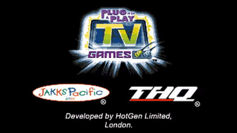 Video game title screen with Jakks and THQ logo