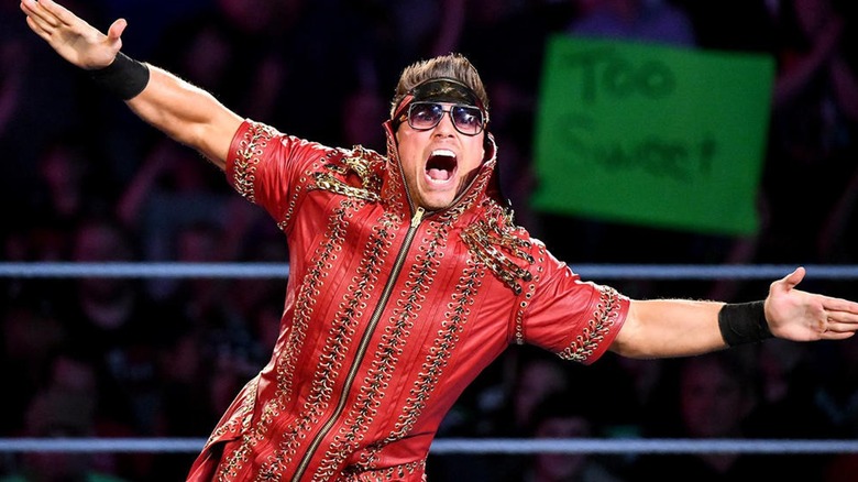 The Miz poses for the WWE fans