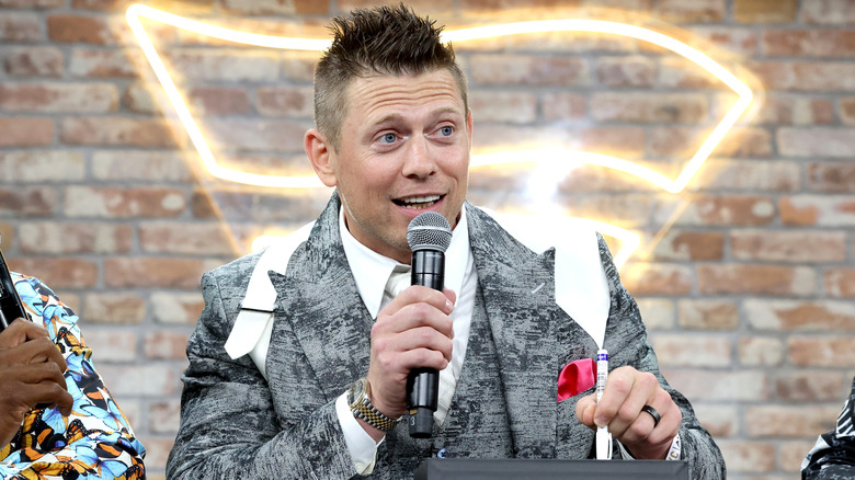 The Miz speaks onstage during the Fanatics Fest NYC 2024 at Jacob Javits Center on August 18, 2024 in New York City.