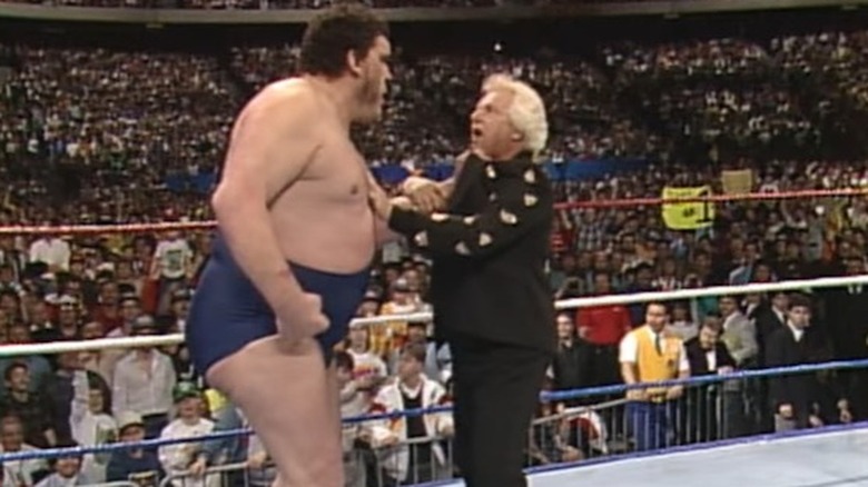 Andre The Giant confronts Bobby Heenan