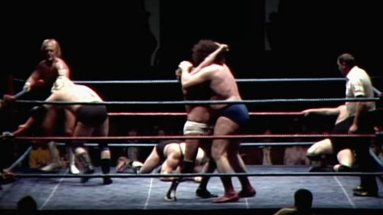 Andre The Giant grabs Bockwinkel