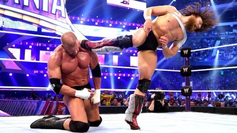 Daniel Bryan kicking Triple H