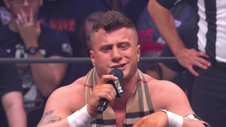 MJF basking in the hatred he's getting from the crowd